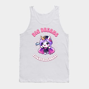 Big Dreams Flight Attendant Unicorn | Dream Big! Tank Top